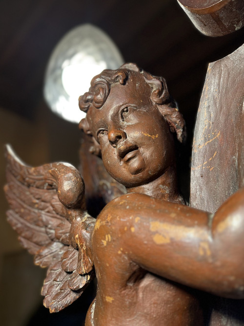 Grande Paire D’anges De Buffet D’orgue – XIXe
