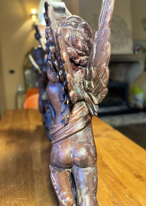 Grande Paire D’anges De Buffet D’orgue – XIXe