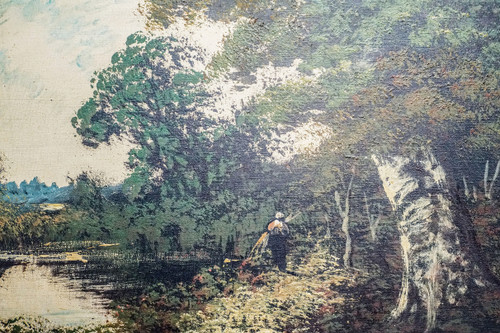 Oil on canvas 19th century, landscape by L. HENRY