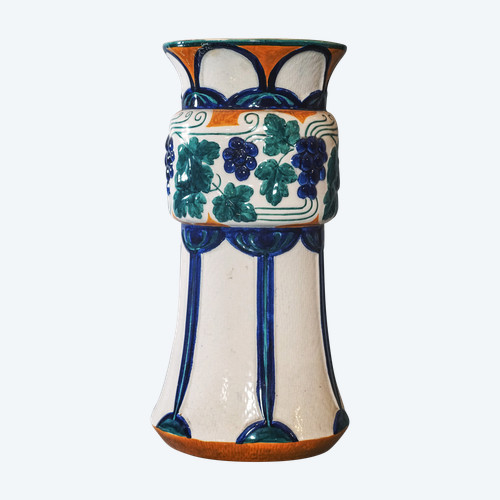 VASE ART NOUVEAU, Alf WALLANDER, 1862 - 1914, pour RORSTRAND, Suède. 