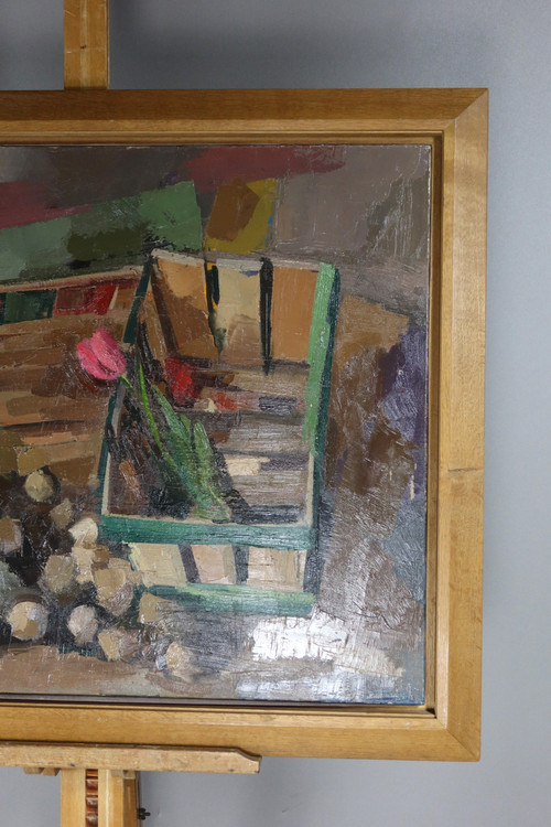Dipinto, natura morta, firmato René Guinand (1892-1983) scuola svizzera