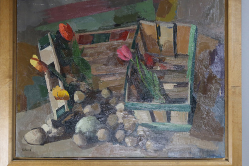 Dipinto, natura morta, firmato René Guinand (1892-1983) scuola svizzera