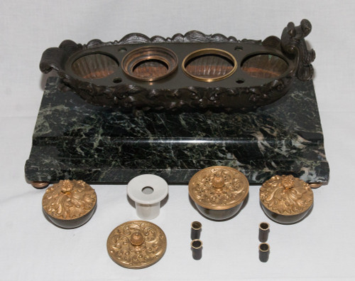 Calamaio In Bronzo Periodo Restauro 1820/1830 Circa
