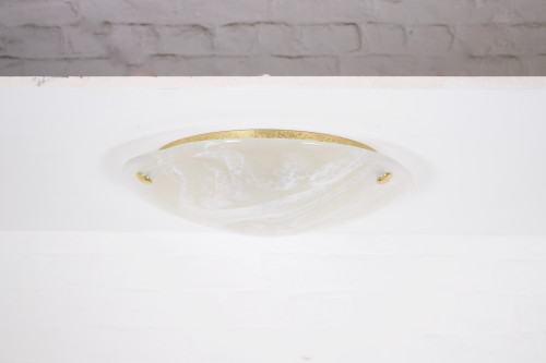 Ceiling light in brass and Murano, 1970’s.
