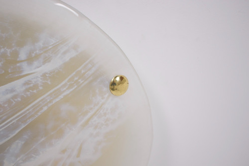 Ceiling light in brass and Murano, 1970’s.