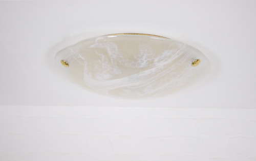 Ceiling light in brass and Murano, 1970’s.