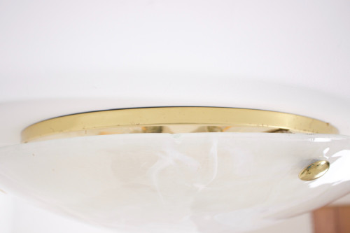 Ceiling light in brass and Murano, 1970’s.