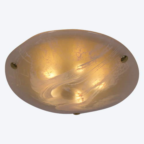 Ceiling light in brass and Murano, 1970’s.