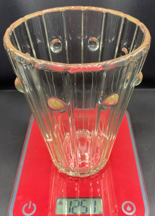 MOLDED GLASS VASE