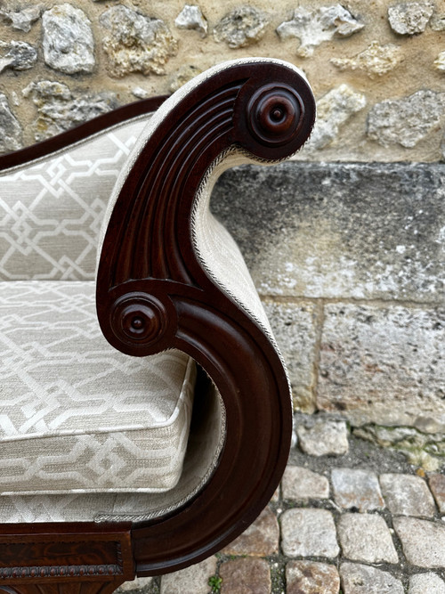 English Mahogany Daybed, 19th Century