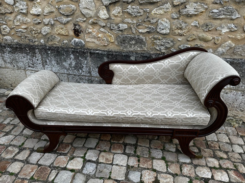 English Mahogany Daybed, 19th Century