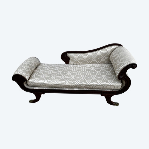 English Mahogany Daybed, 19th Century