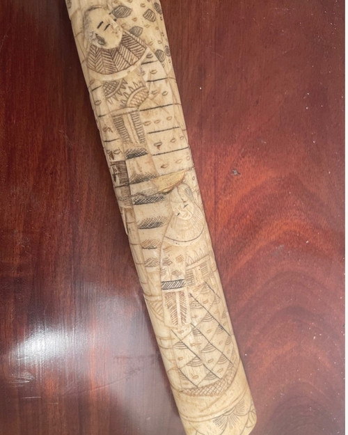 Japanese Catana Around 1880 In Bone And Steel