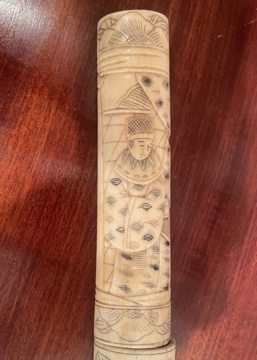 Japanese Catana Around 1880 In Bone And Steel