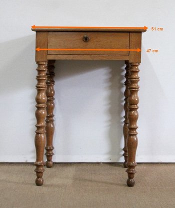  Petite Table en Chêne, dans le goût Louis-Philippe - 2ème partie XIXe 
