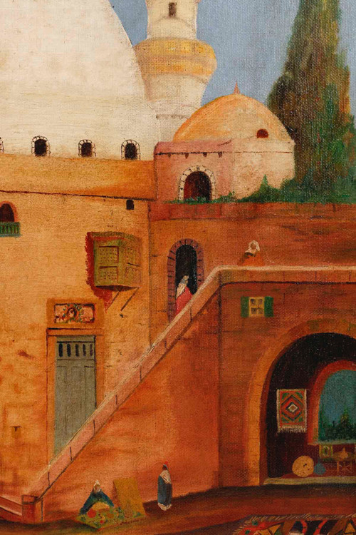 Oil On Canvas Orientalist Framed 20th Century