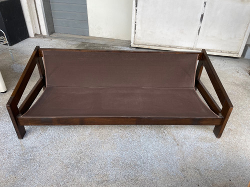 Vintage Scandinavian Leather Sofa Circa 1970