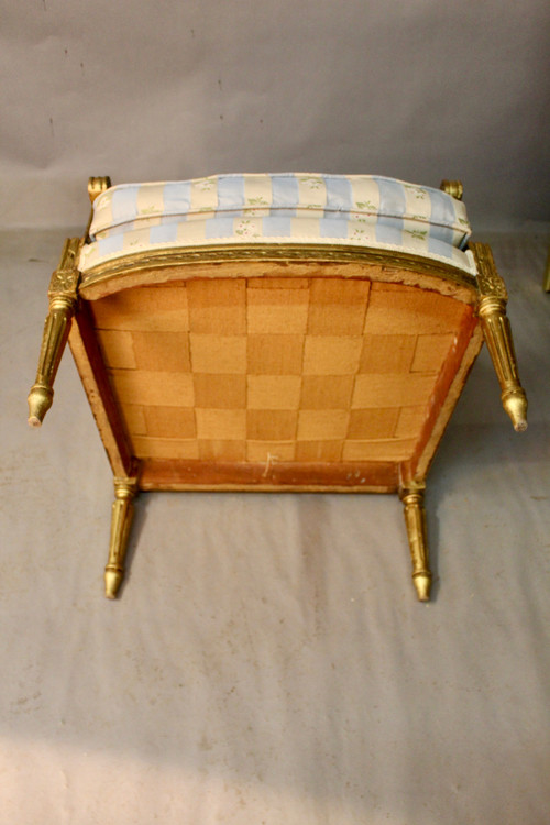 Louis XVI Style Winged Bergère In Golden Wood