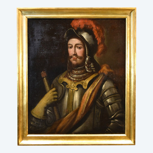 Portrait d'Un Chevalier En Armure, Peintre Lombard Du XVIIe Siècle