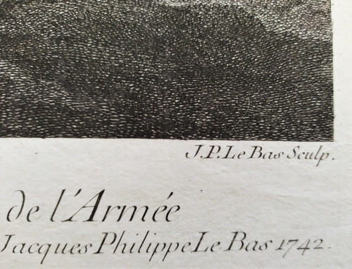 Gravure Par Jacques Philippe Le Bas  l'Après  Dinée  18ème