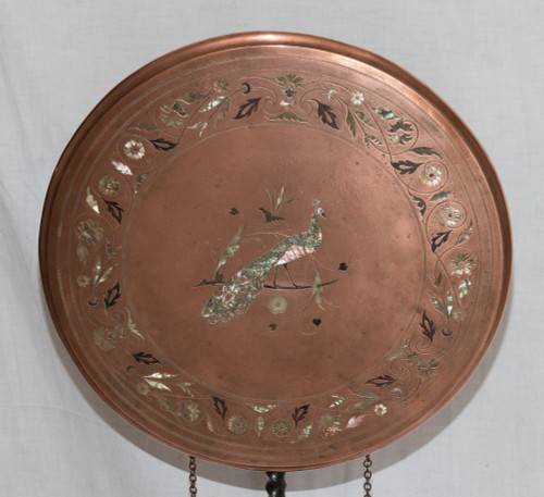 Pedestal Table In Cast Iron And Copper Napoleon III Period