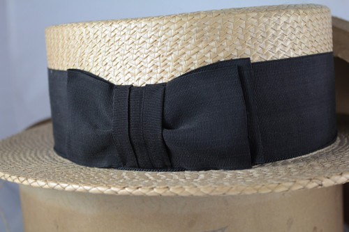 Woven straw boater by Aristide Boucicaut (Au Bon Marché)