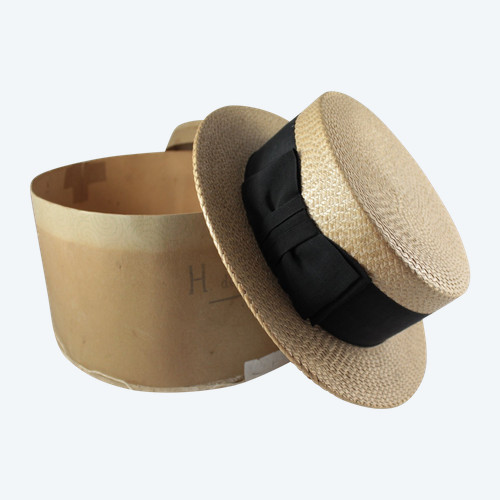 Woven straw boater by Aristide Boucicaut (Au Bon Marché)