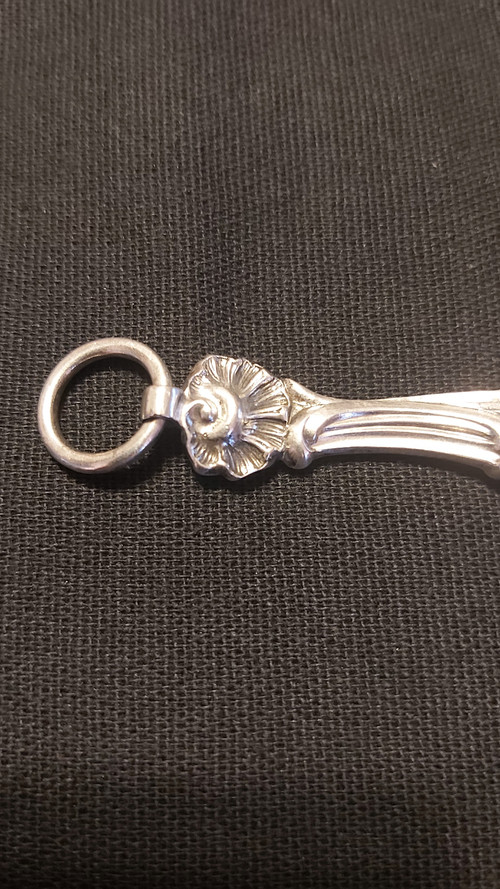 Rare miniature solid silver wine taster