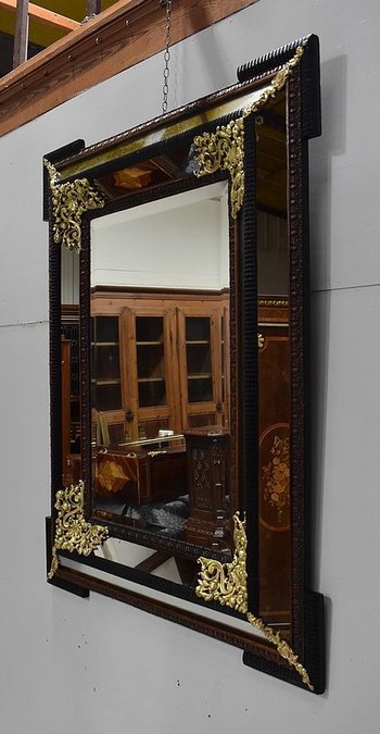  Specchio Rettangolare Grande, Stile Luigi XIV, Periodo Napoleone III - XIX