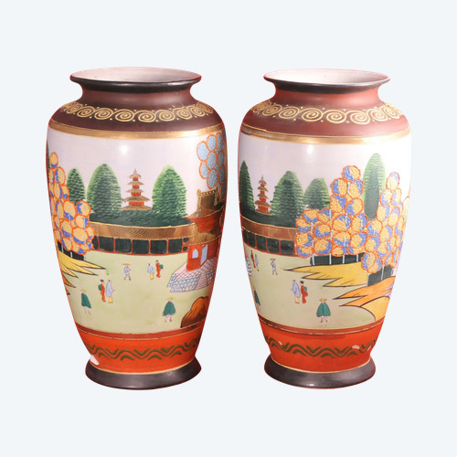 Paire vases Japon