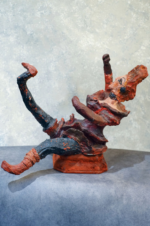 La Goulue Sculpture Ciment Polychrome