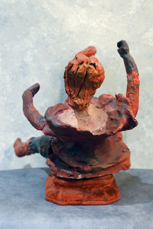 La Goulue Sculpture Ciment Polychrome