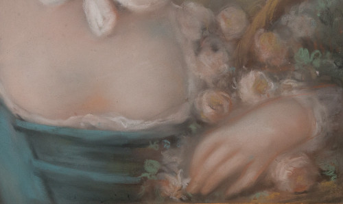 Ritratto di giovane donna, pastello, XIX secolo