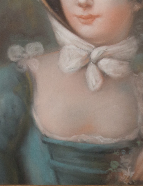 Ritratto di giovane donna, pastello, XIX secolo