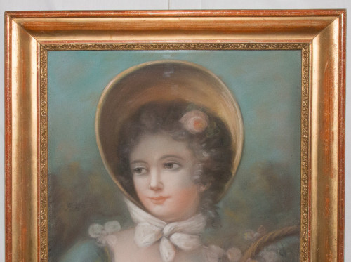Ritratto di giovane donna, pastello, XIX secolo
