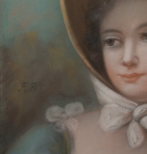 Ritratto di giovane donna, pastello, XIX secolo