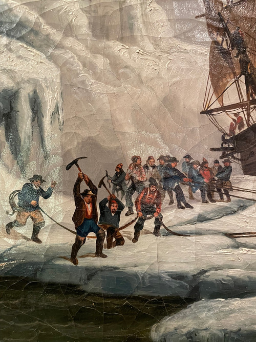 Trumeaux D’époque Napoléon III, Débarquement de l’astrolabe En Terre australe 