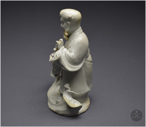 Chine, XVIIIè siècle, Groupe en porcelaine blanc de Chine représentant le dieu taoïste Shoulao