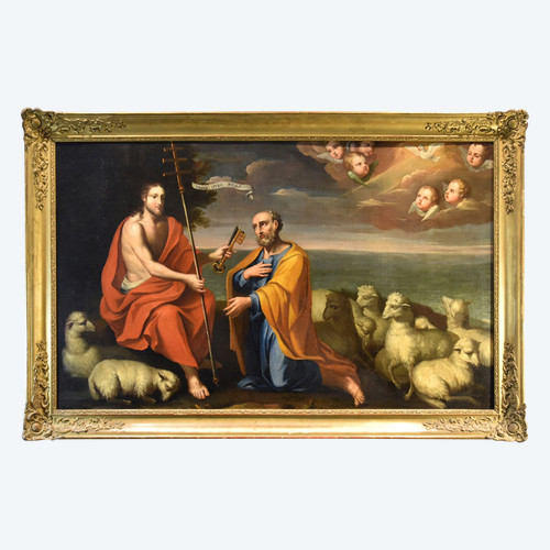 Paolo De Matteis (Napoli, 1662 - 1728) attribuito a, Cristo consegna le chiavi a San Pietro