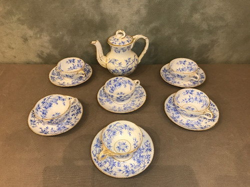 Set di servizi da tè in porcellana di Sarreguemines del XIX secolo