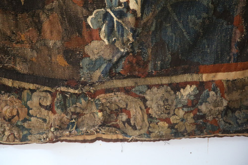 Aubusson tapestry, 18th-century greenery.