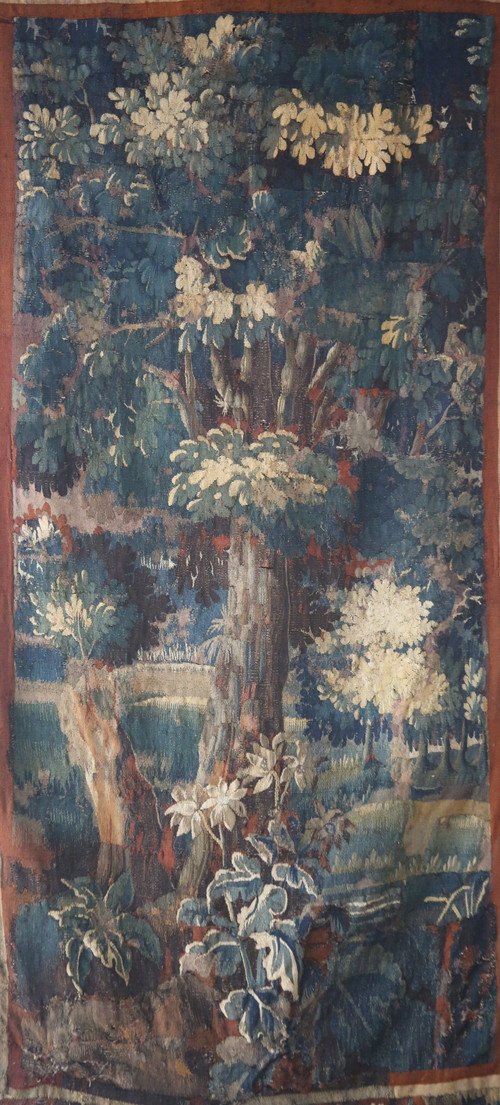Aubusson tapestry, 18th-century greenery.