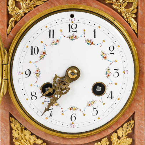 Une Garniture De Cheminée En Bronze Doré Et Marbre Fin XIXème Siècle 