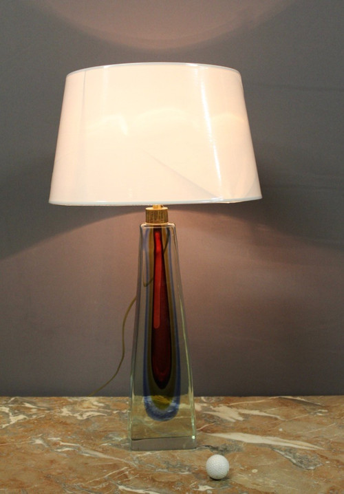 Lampe De Table En Cristal Multicouche Vers 1970