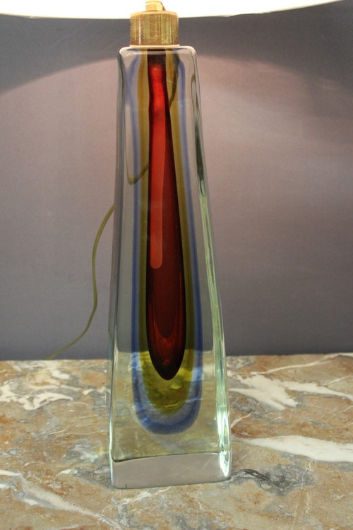 Lampe De Table En Cristal Multicouche Vers 1970