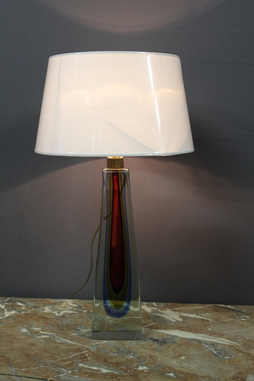 Lampe De Table En Cristal Multicouche Vers 1970
