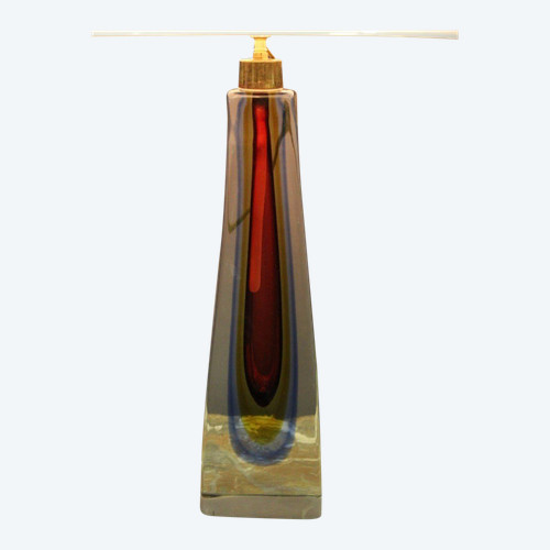 Lampe De Table En Cristal Multicouche Vers 1970