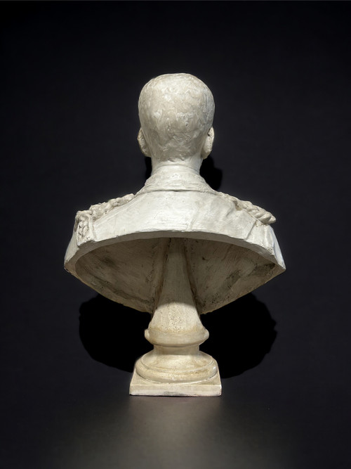 Humberto 1° Re d'Italia ( 1844-1900 ) Grande busto in gesso Inizio XIX secolo Humberto 1° Re d'Italia