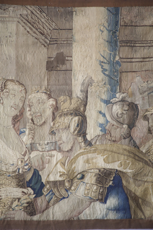 Element eines Wandteppichs Szene griechische Mythologie, Aubusson, Mitte 17.