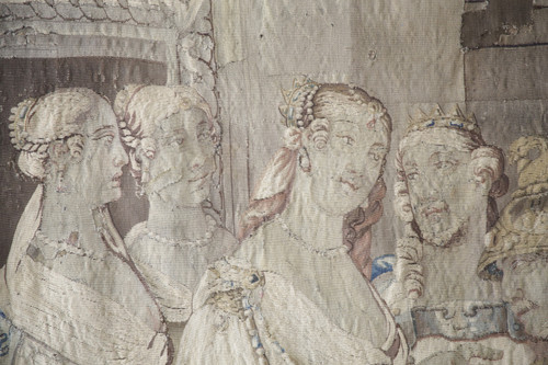 Element eines Wandteppichs Szene griechische Mythologie, Aubusson, Mitte 17.